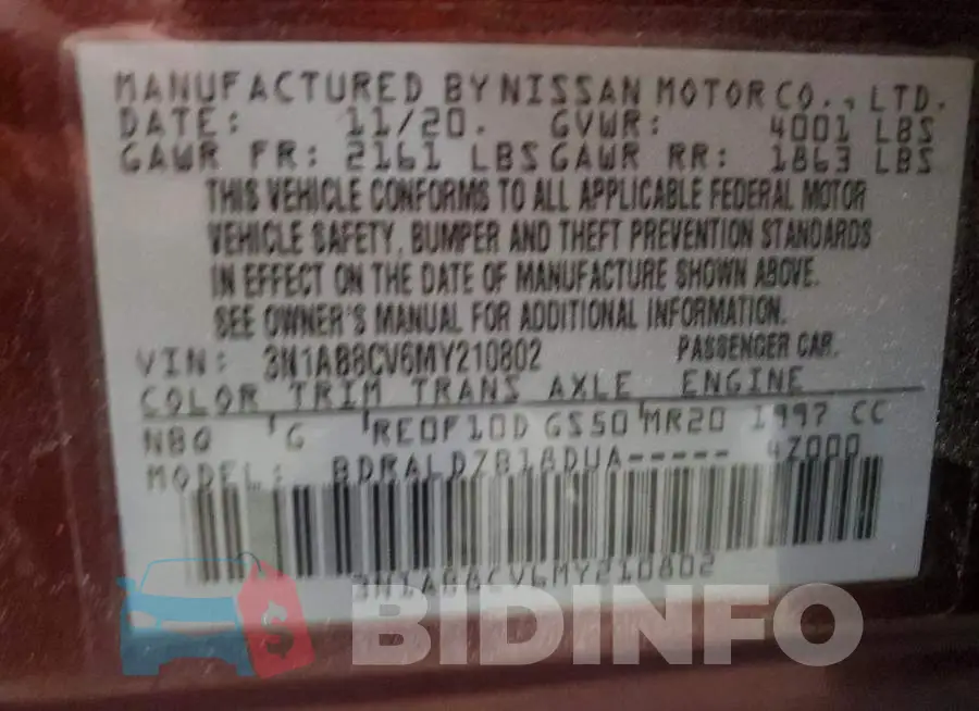 3N1AB8CV6MY210802 Photo# 13