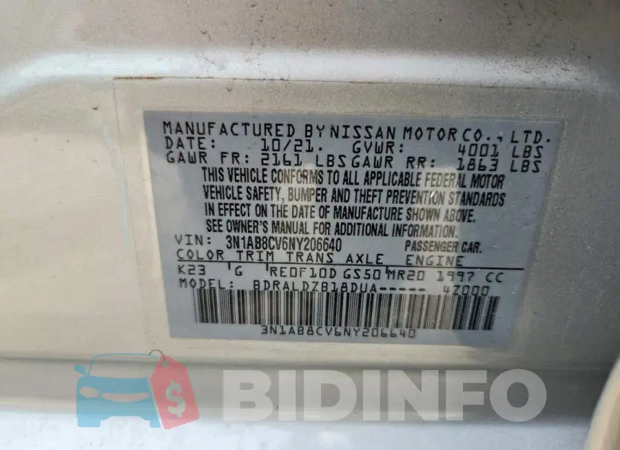 3N1AB8CV6NY206640 Photo# 12