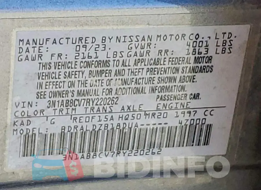 3N1AB8CV7RY220262 Photo# 12