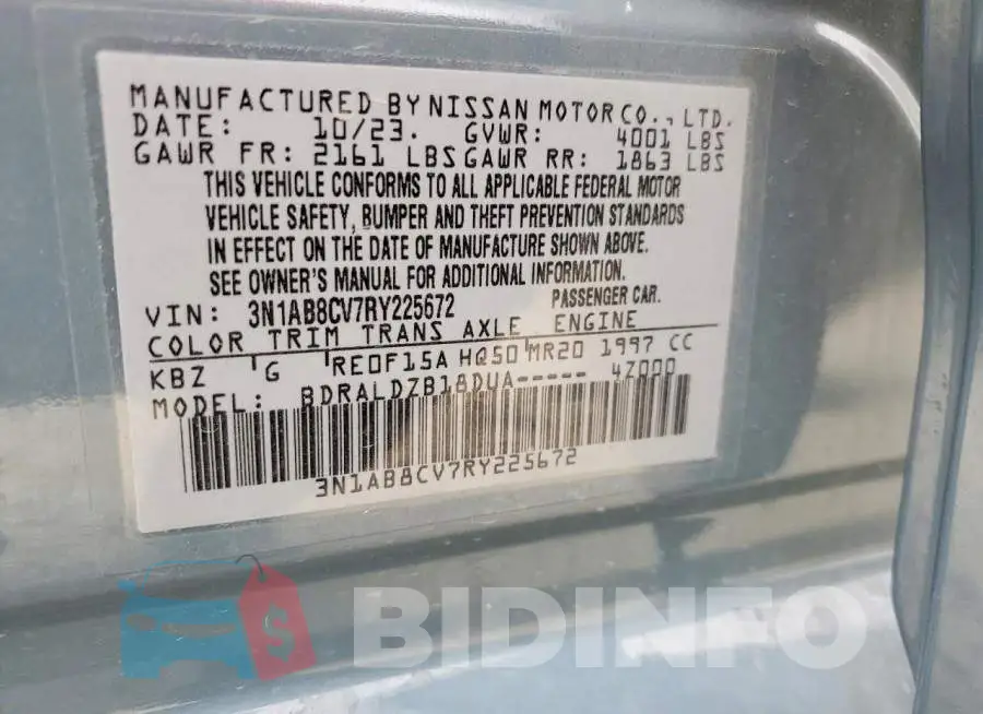 3N1AB8CV7RY225672 Photo# 12
