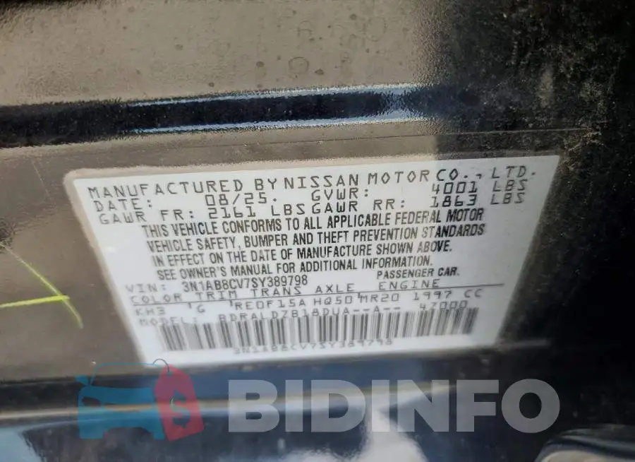3N1AB8CV7SY389798 Photo# 13