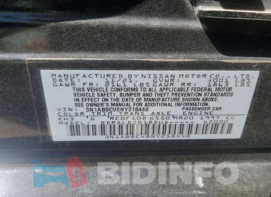 3N1AB8CV8NY218448 Photo# 12