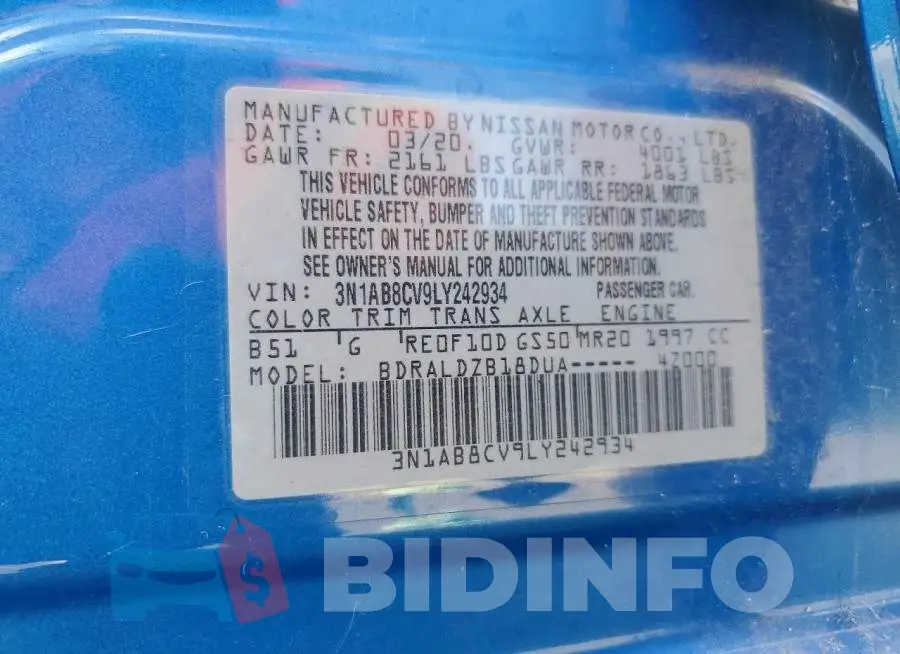 3N1AB8CV9LY242934 Photo# 12