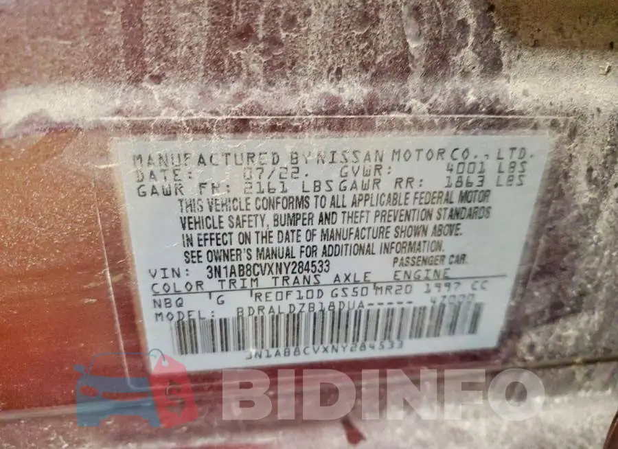 3N1AB8CVXNY284533 Photo# 12