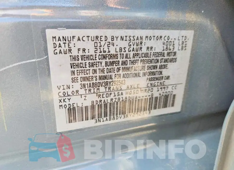3N1AB8DV3RY292543 Photo# 13