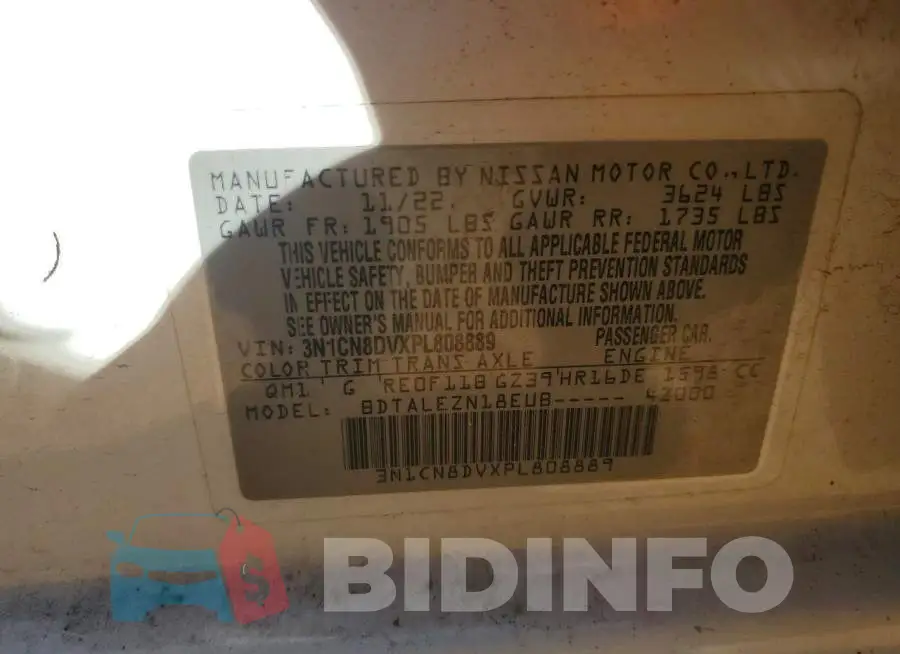 3N1CN8DVXPL808889 Photo# 12