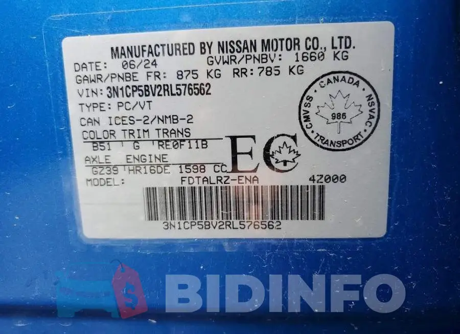 3N1CP5BV2RL576562 Photo# 14