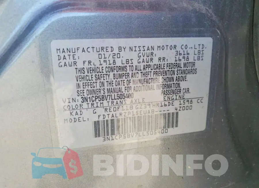 3N1CP5BV7LL505400 Photo# 12