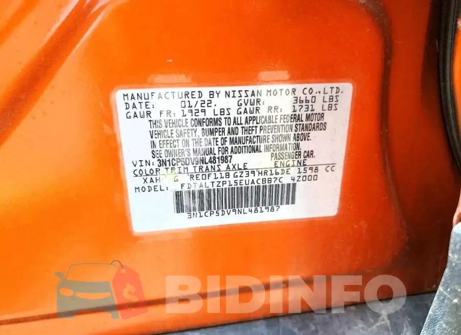 3N1CP5DV9NL481987 Photo# 13
