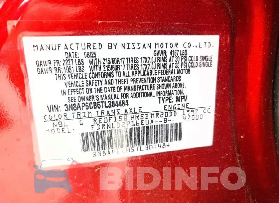 3N8AP6CB5TL304484 Photo# 13