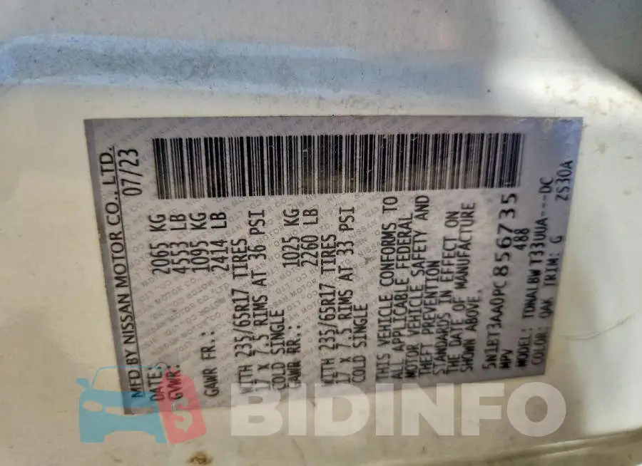 5N1BT3AA0PC856735 Photo# 13