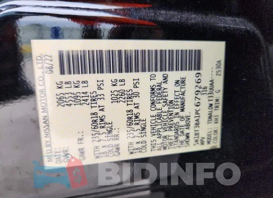 5N1BT3BA1PC679269 Photo# 13