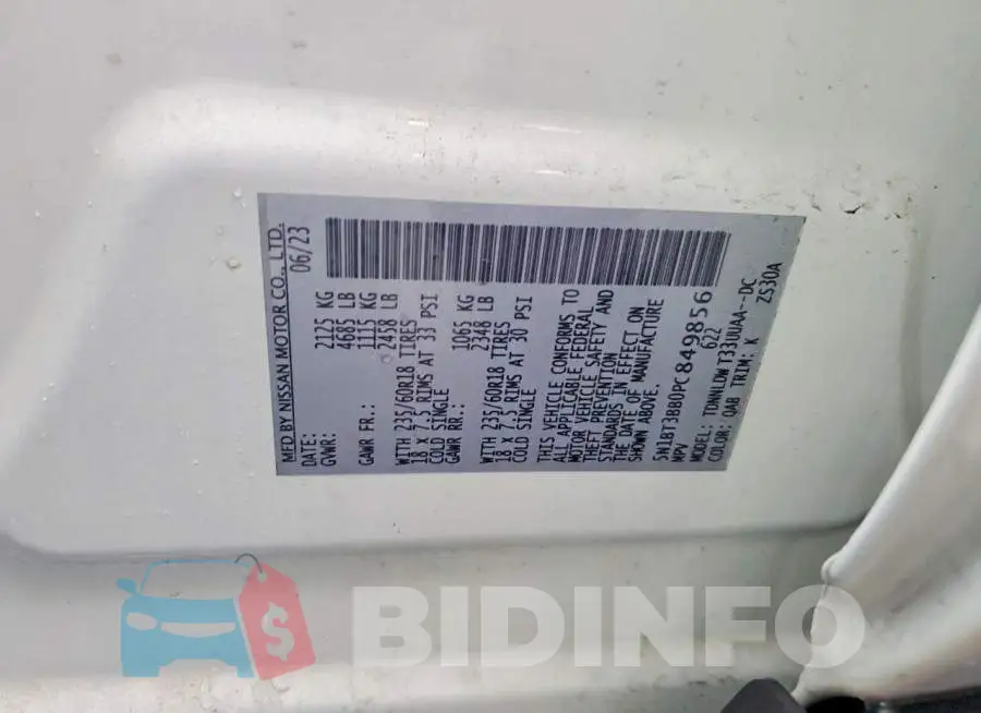 5N1BT3BB0PC849856 Photo# 14