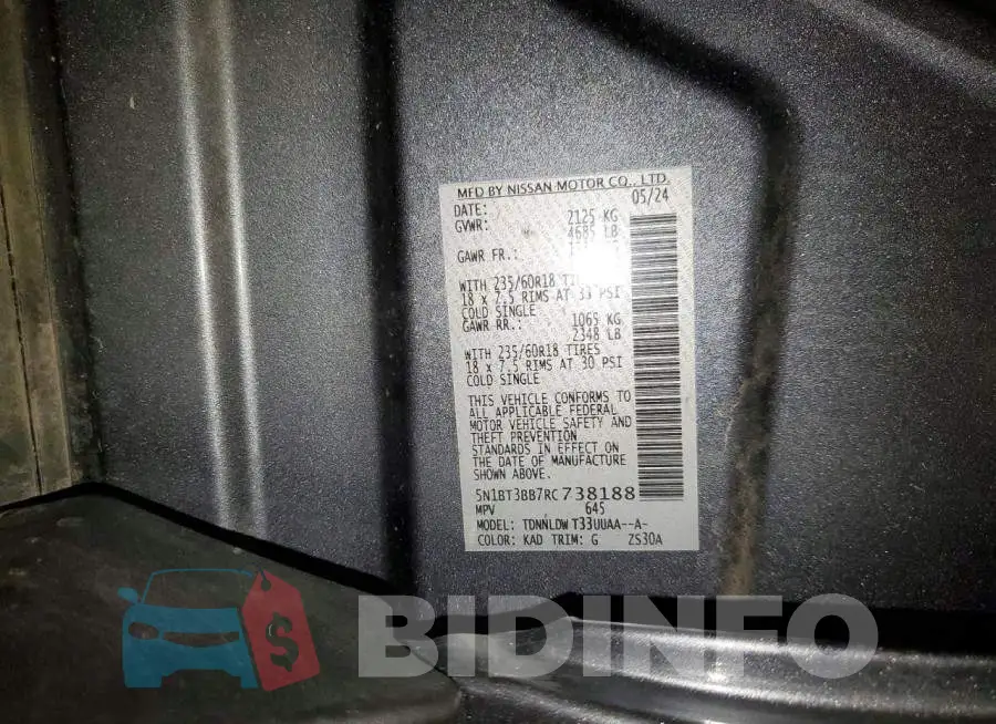 5N1BT3BB7RC738188 Photo# 13
