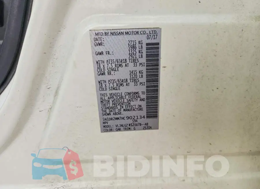 5N1DR2MM7HC902134 Photo# 13