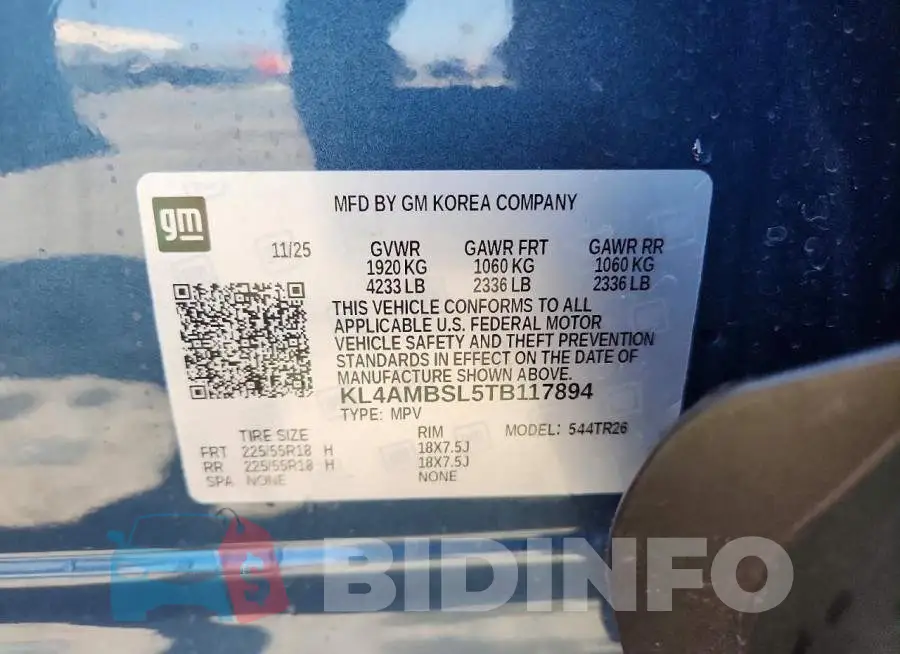 KL4AMBSL5TB117894 Photo# 12