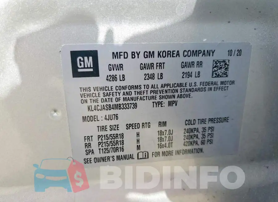 KL4CJASB4MB333739 Photo# 12