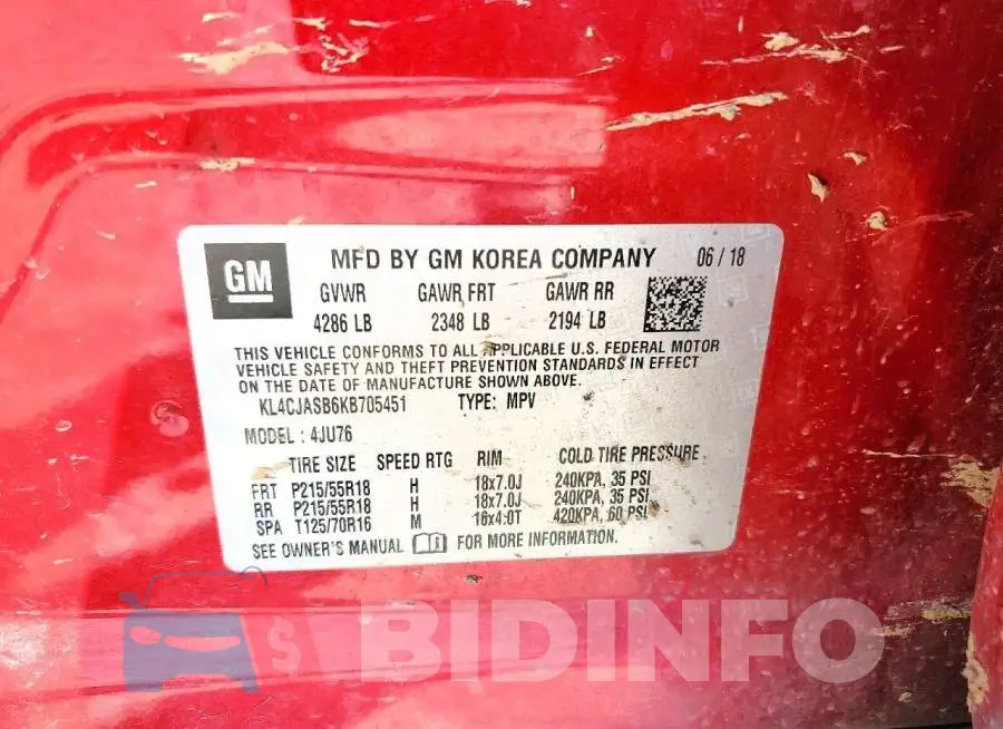 KL4CJASB6KB705451 Photo# 13