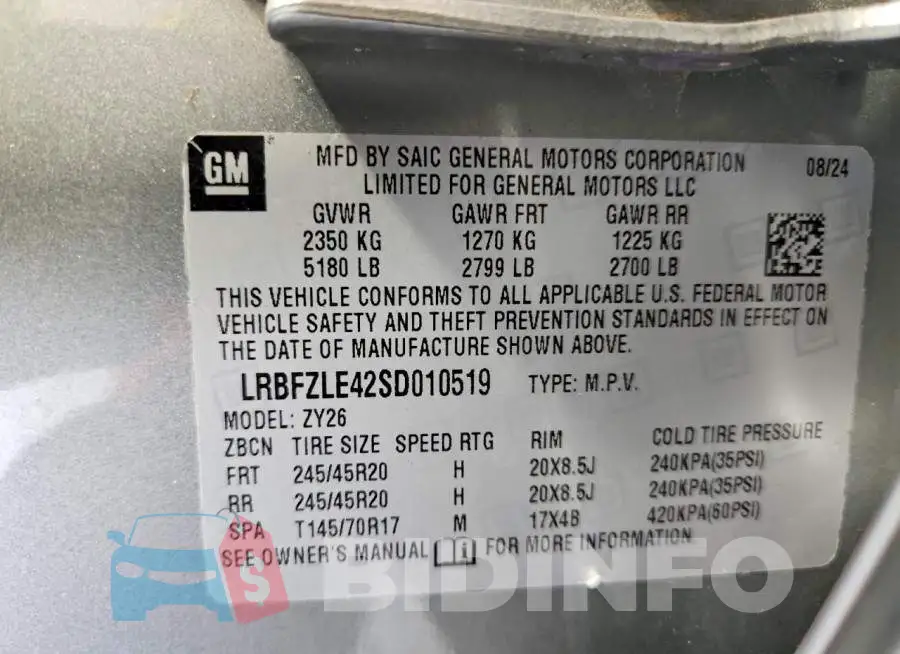 LRBFZLE42SD010519 Photo# 13