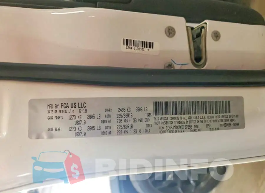 1C4PJMDX2KD197890 Photo# 13