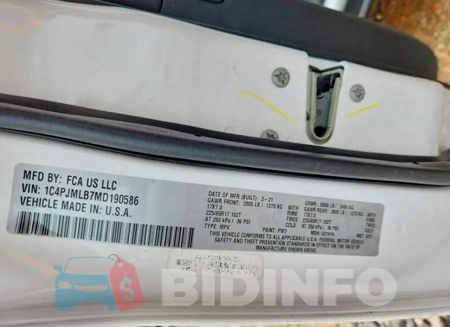 1C4PJMLB7MD190586 Photo# 13