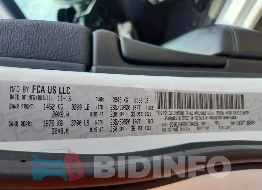 1C4RJFAG6HC704636 Photo# 14