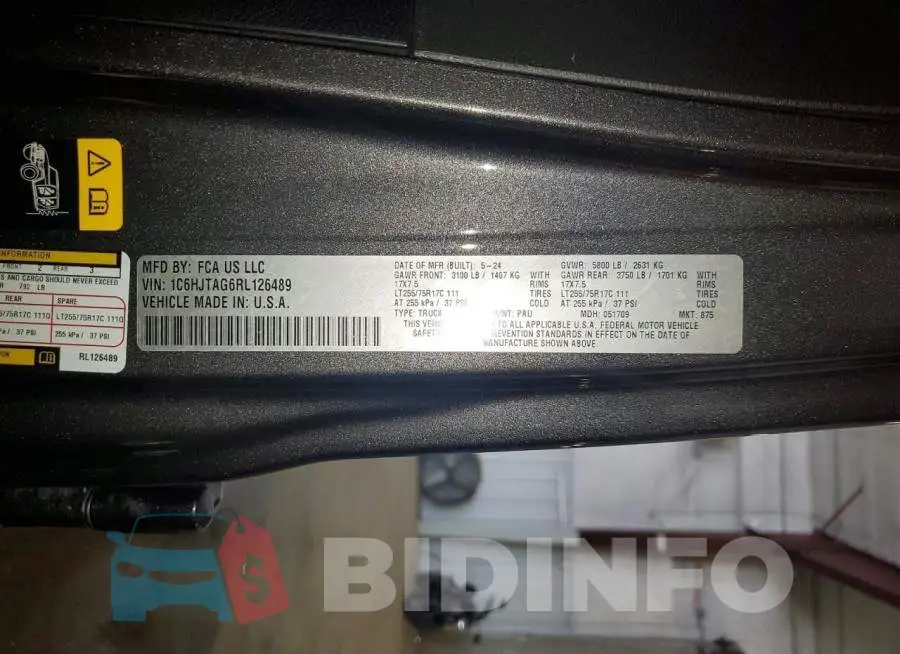 1C6HJTAG6RL126489 Photo# 12