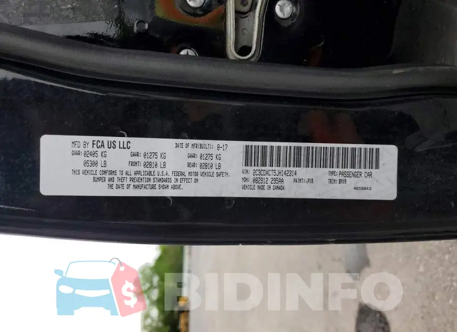 2C3CDXCT5JH142314 Photo# 12