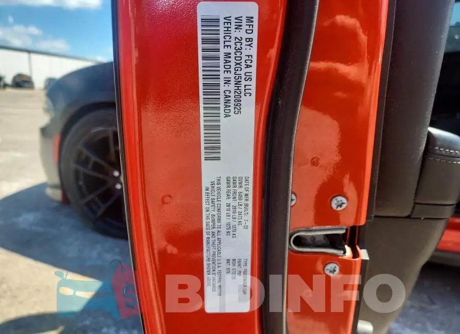 2C3CDXGJ5NH208925 Photo# 12