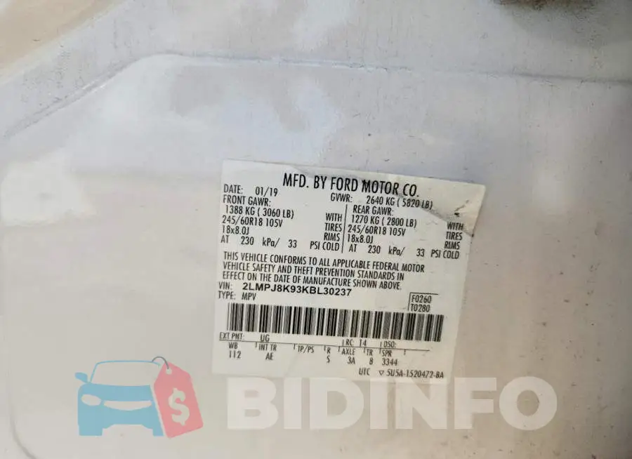 2LMPJ8K93KBL30237 Photo# 13