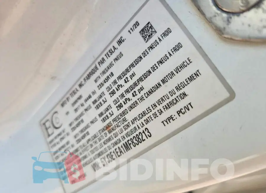 5YJ3E1EA1MF838213 Photo# 12