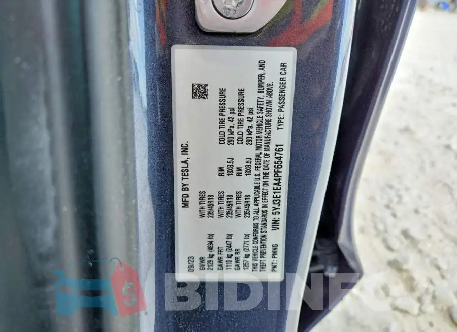 5YJ3E1EA4PF654761 Photo# 13