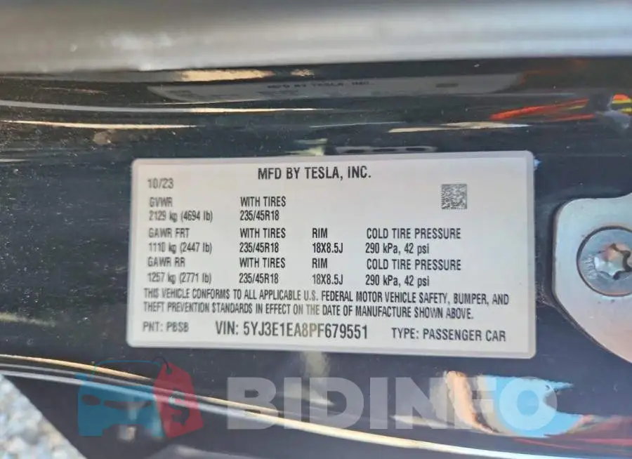 5YJ3E1EA8PF679551 Photo# 12