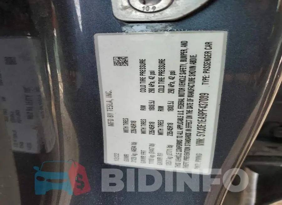 5YJ3E1EA9PF437089 Photo# 12