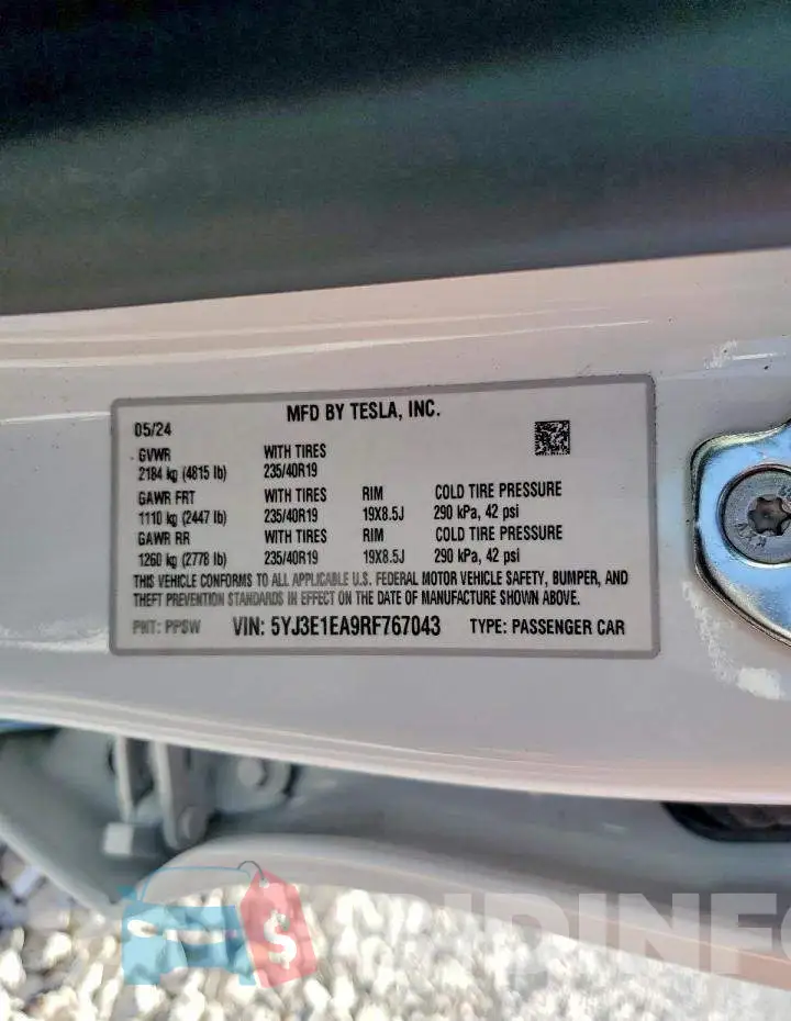 5YJ3E1EA9RF767043 Photo# 12