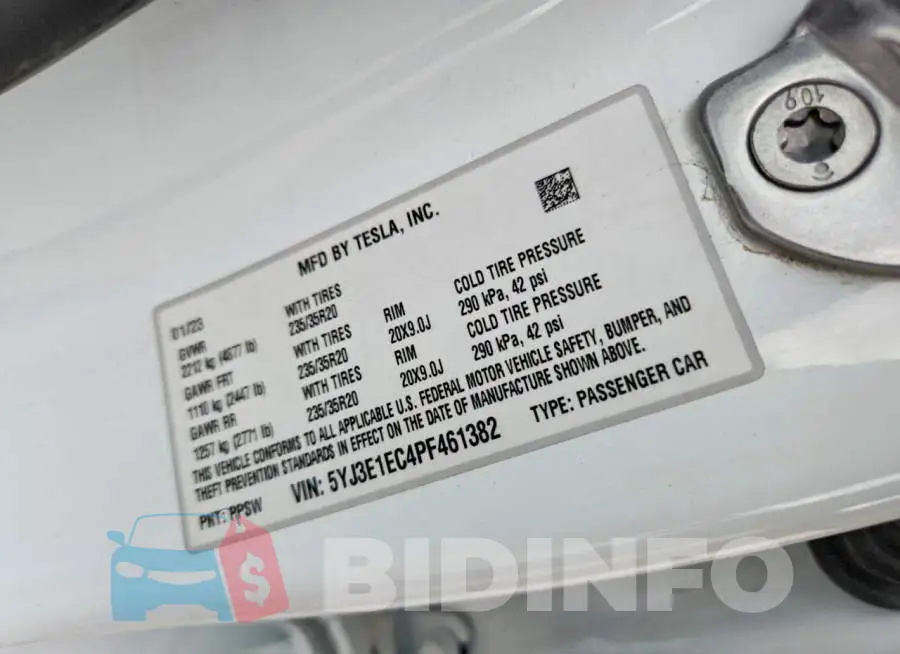 5YJ3E1EC4PF461382 Photo# 12
