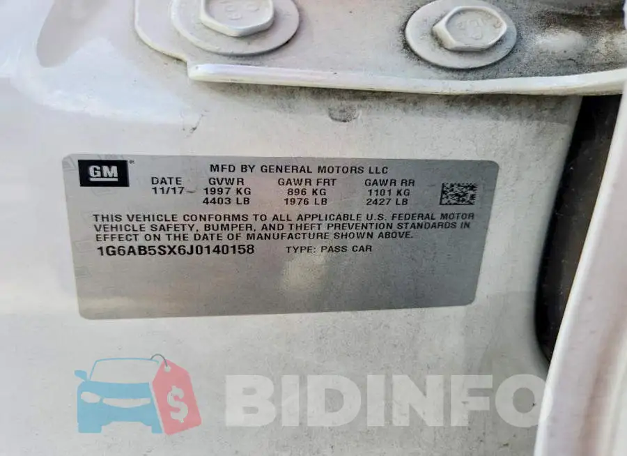 1G6AB5SX6J0140158 Photo# 12