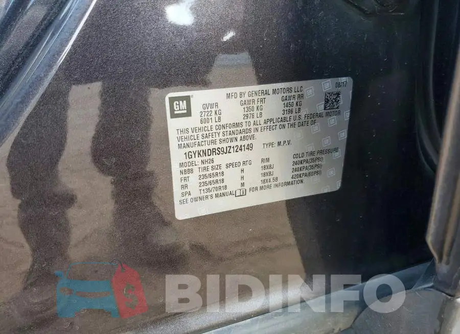 1GYKNDRS9JZ124149 Photo# 12