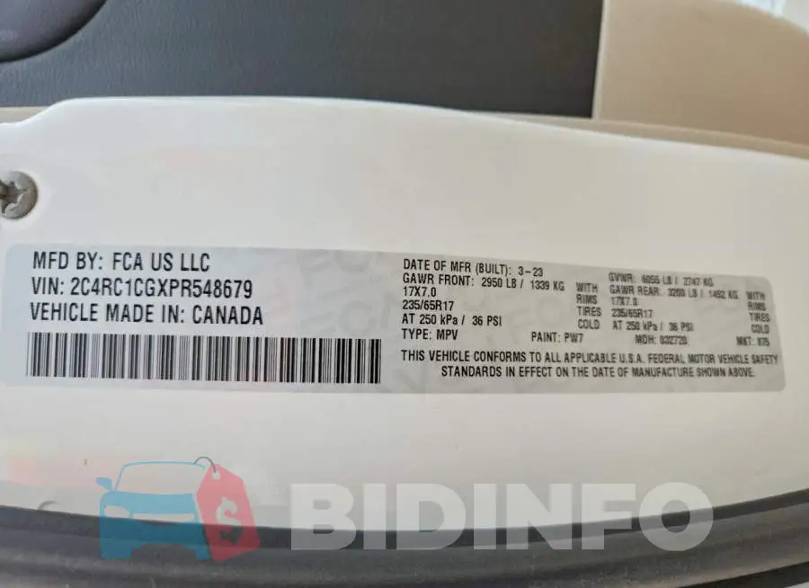2C4RC1CGXPR548679 Photo# 14