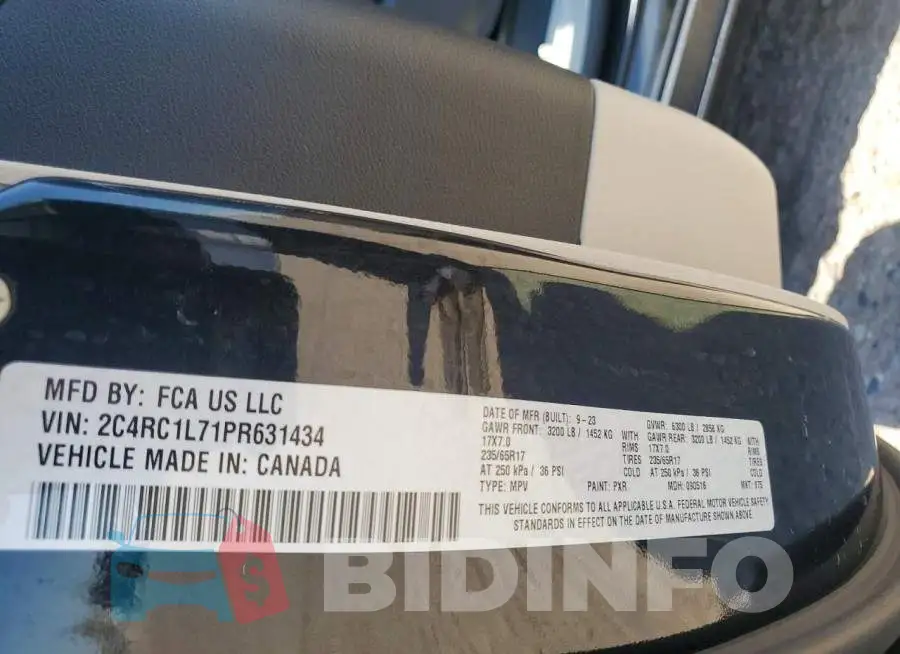 2C4RC1L71PR631434 Photo# 13