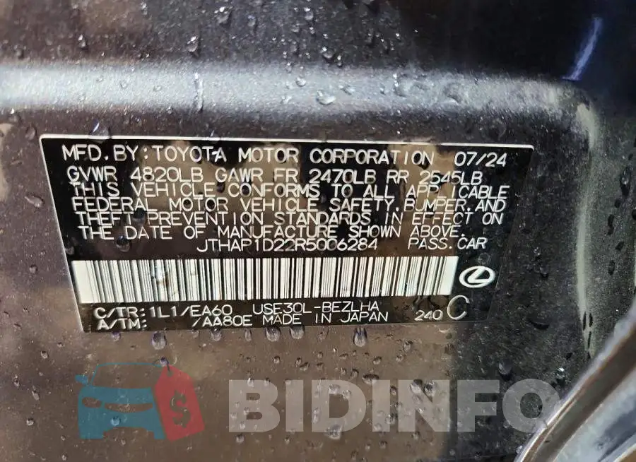 JTHAP1D22R5006284 Photo# 12