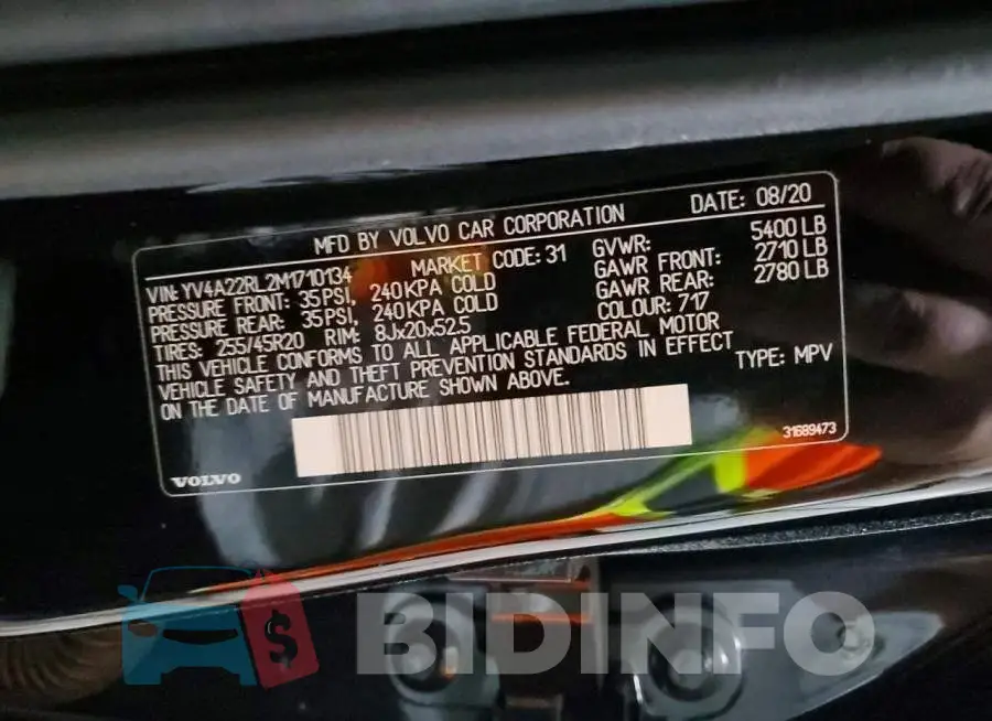 YV4A22RL2M1710134 Photo# 14