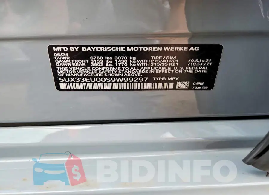 5UX33EU00S9W99297 Photo# 13