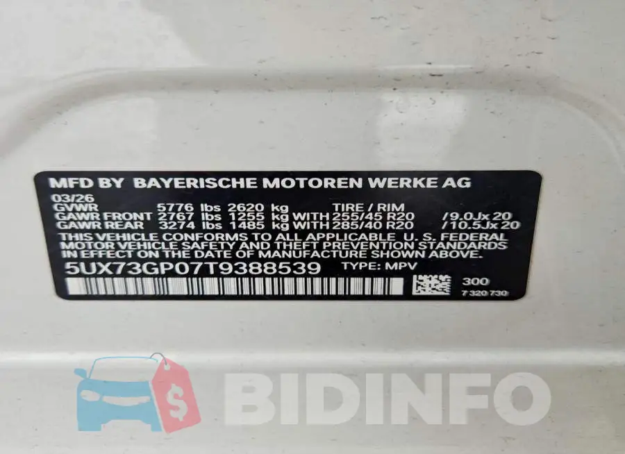 5UX73GP07T9388539 Photo# 13