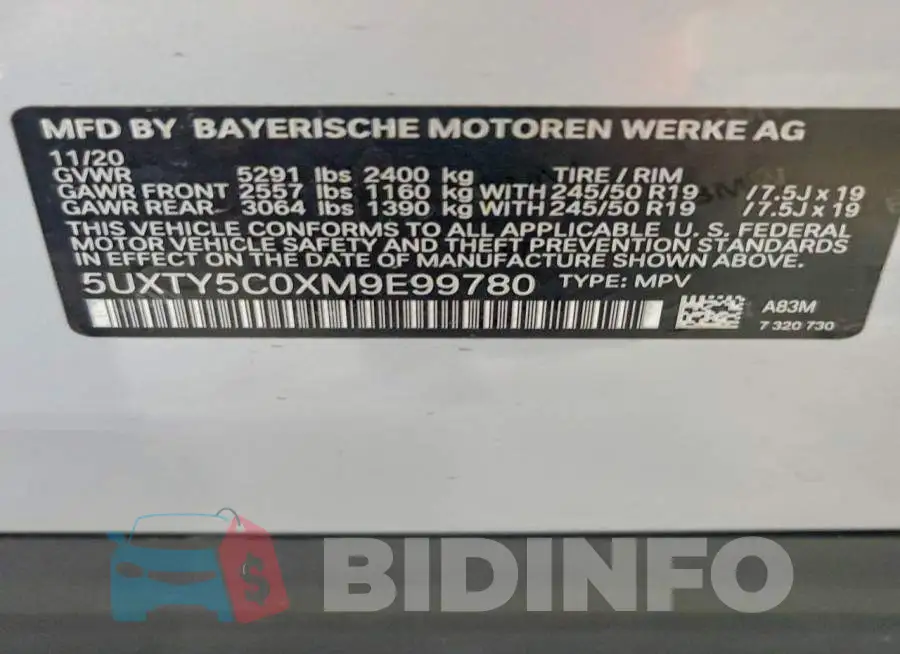 5UXTY5C0XM9E99780 Photo# 14