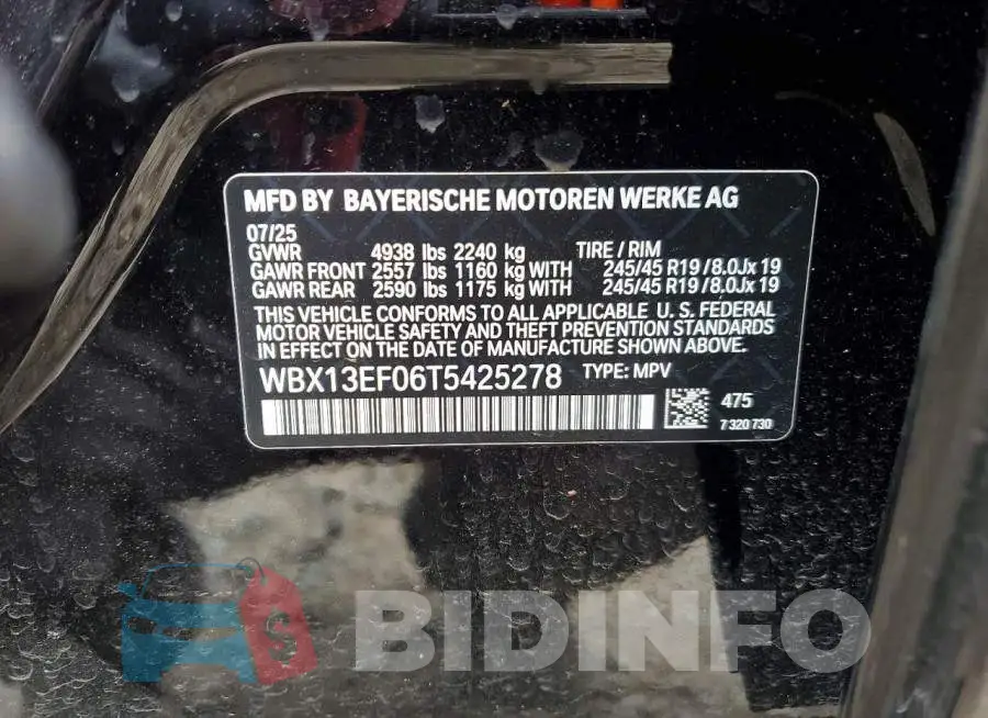 WBX13EF06T5425278 Photo# 12