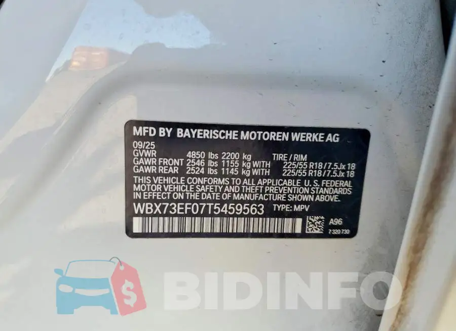 WBX73EF07T5459563 Photo# 13