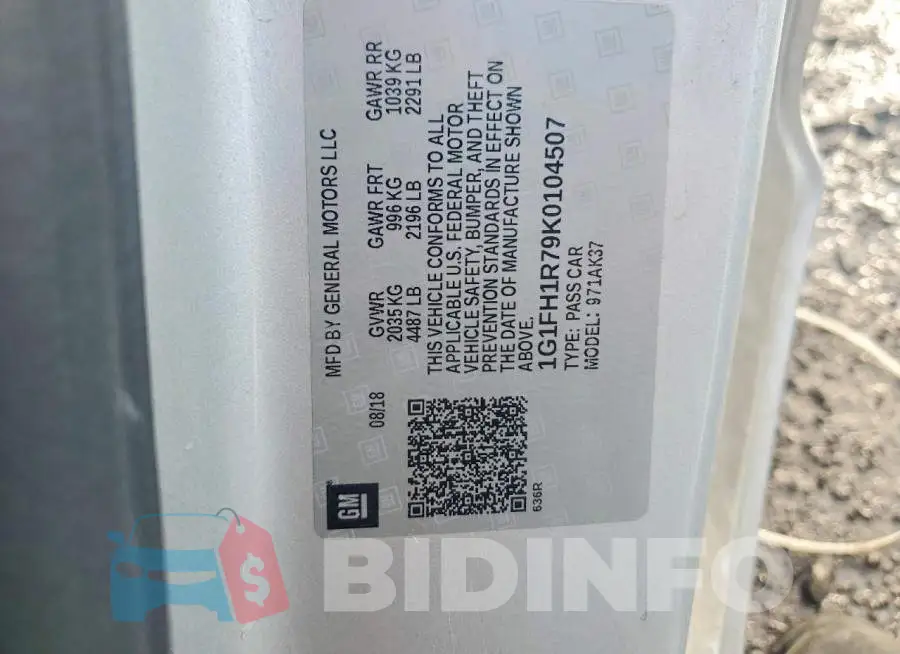 1G1FH1R79K0104507 Photo# 12