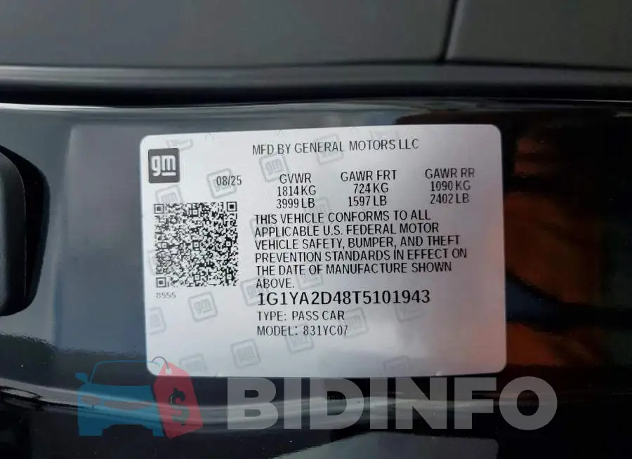 1G1YA2D48T5101943 Photo# 12