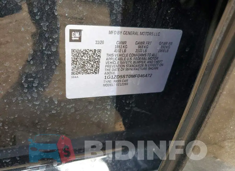 1G1ZD5ST0MF046472 Photo# 12